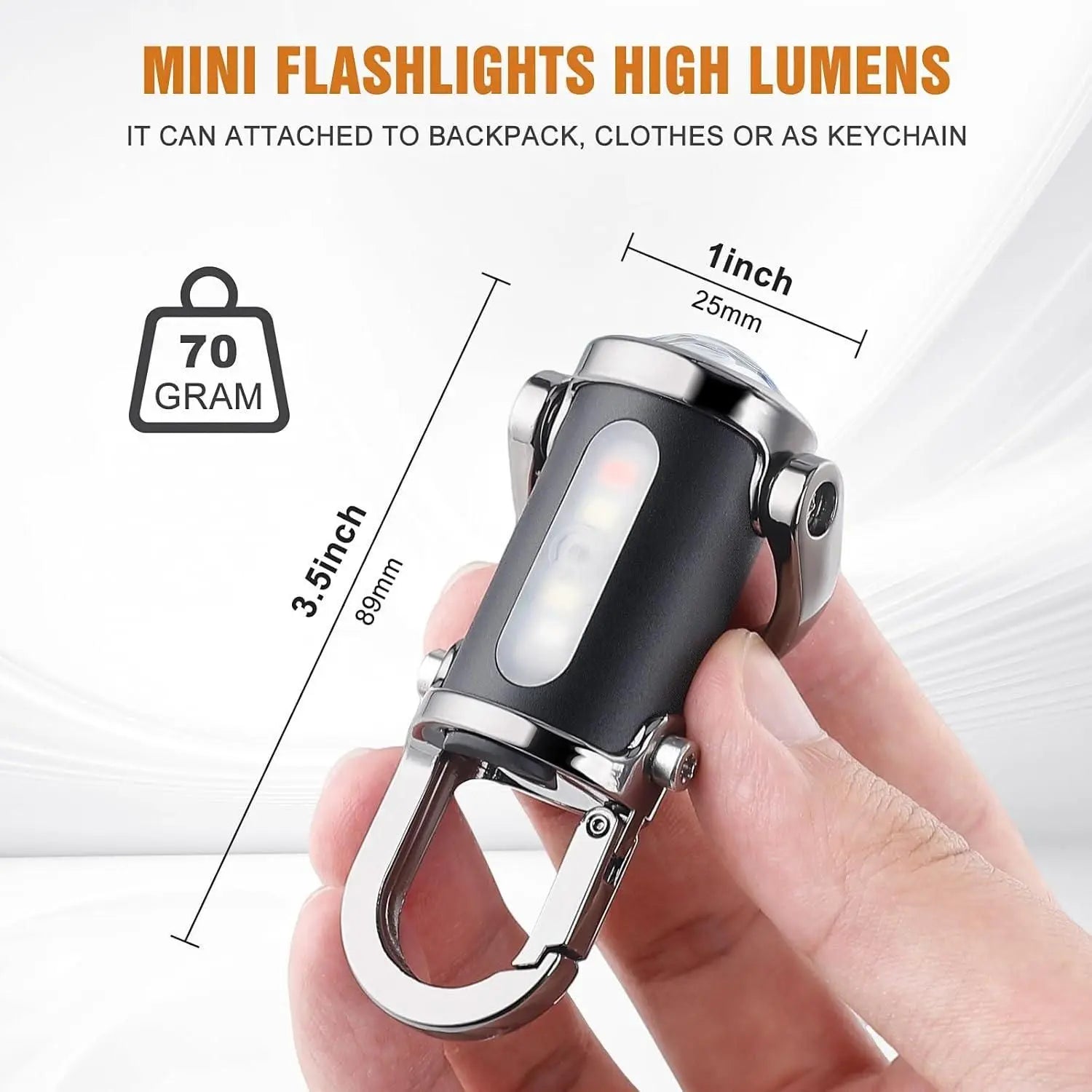 TroveBeam™ – Rechargeable EDC Keychain Flashlight